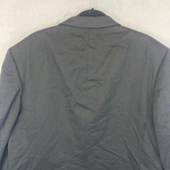 Hathaway Platinum 100% Cashmere Sports Coat Blazer Jacket Mens 46L Italy Black - Picture 9 of 14